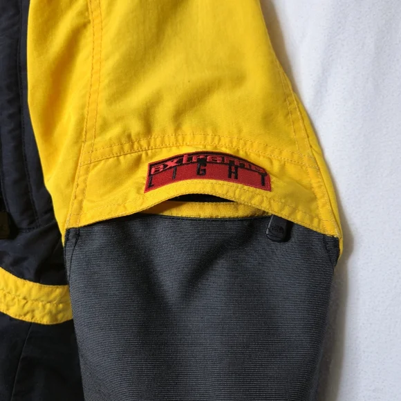 North Face Ladies Extreme Light Yellow Black Hooded Jacket Size 12 - Picture 10 of 15